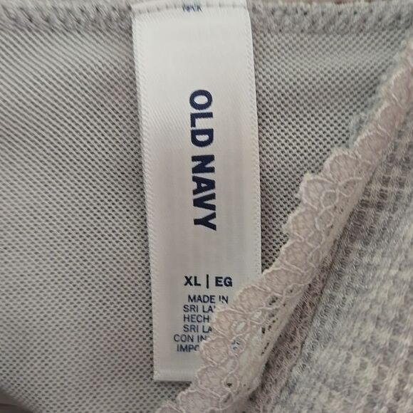 Womens Xl Bra Gray Lace Trim Bralette deep v-neck adjustable straps lace trim - Picture 6 of 16